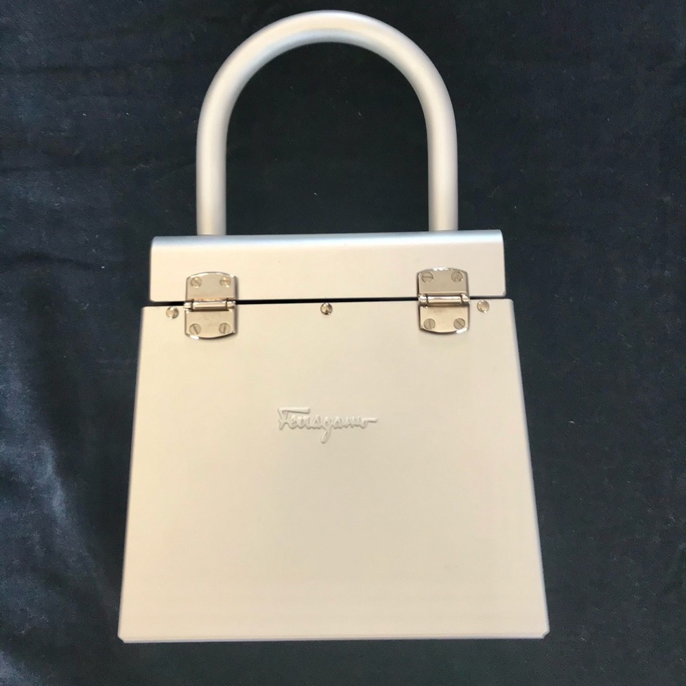 Salvatore Ferragamo Gancini Metal Handbag. - Picture 3 of 16